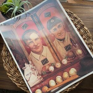 Time Magazine Vintage Baseball Memorabilia Poster First edition reprint ty Cobb